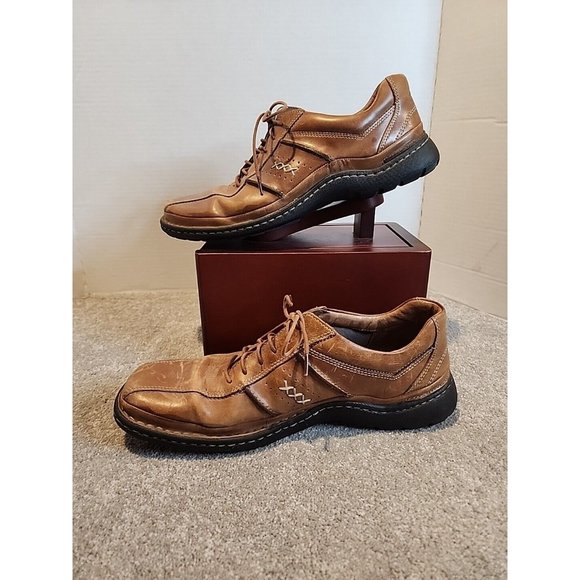 Clarks Mens Brown Leather Casual Square Toe Oxford Shoes Lace Up Shoes Size 10 M main image 14